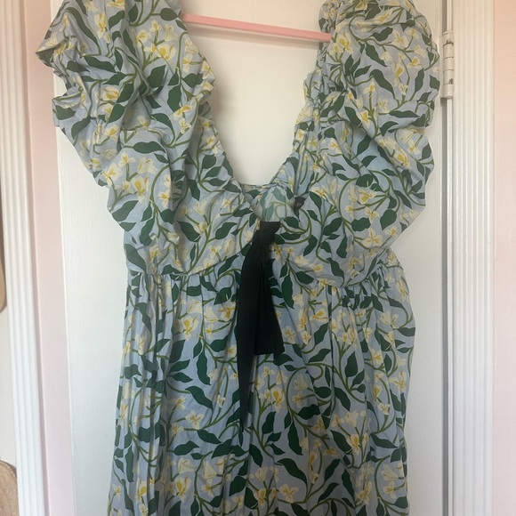 Agua by Agua Bendita Horizonte Floral Poplin Mini Dress large l - Picture 6 of 7